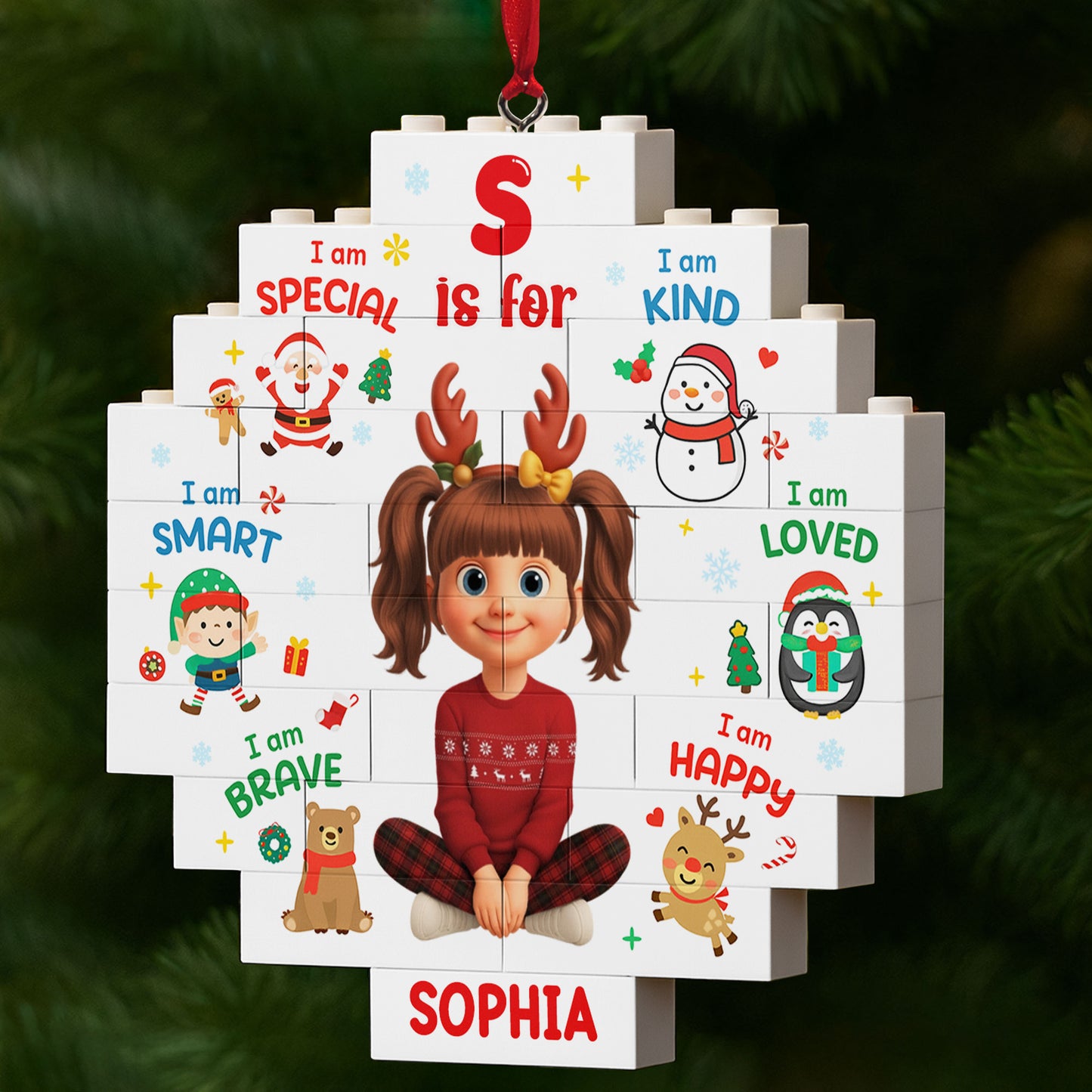 S Is For Special, Kind, Loved, Happy, Smart, Brave With Cute Characters