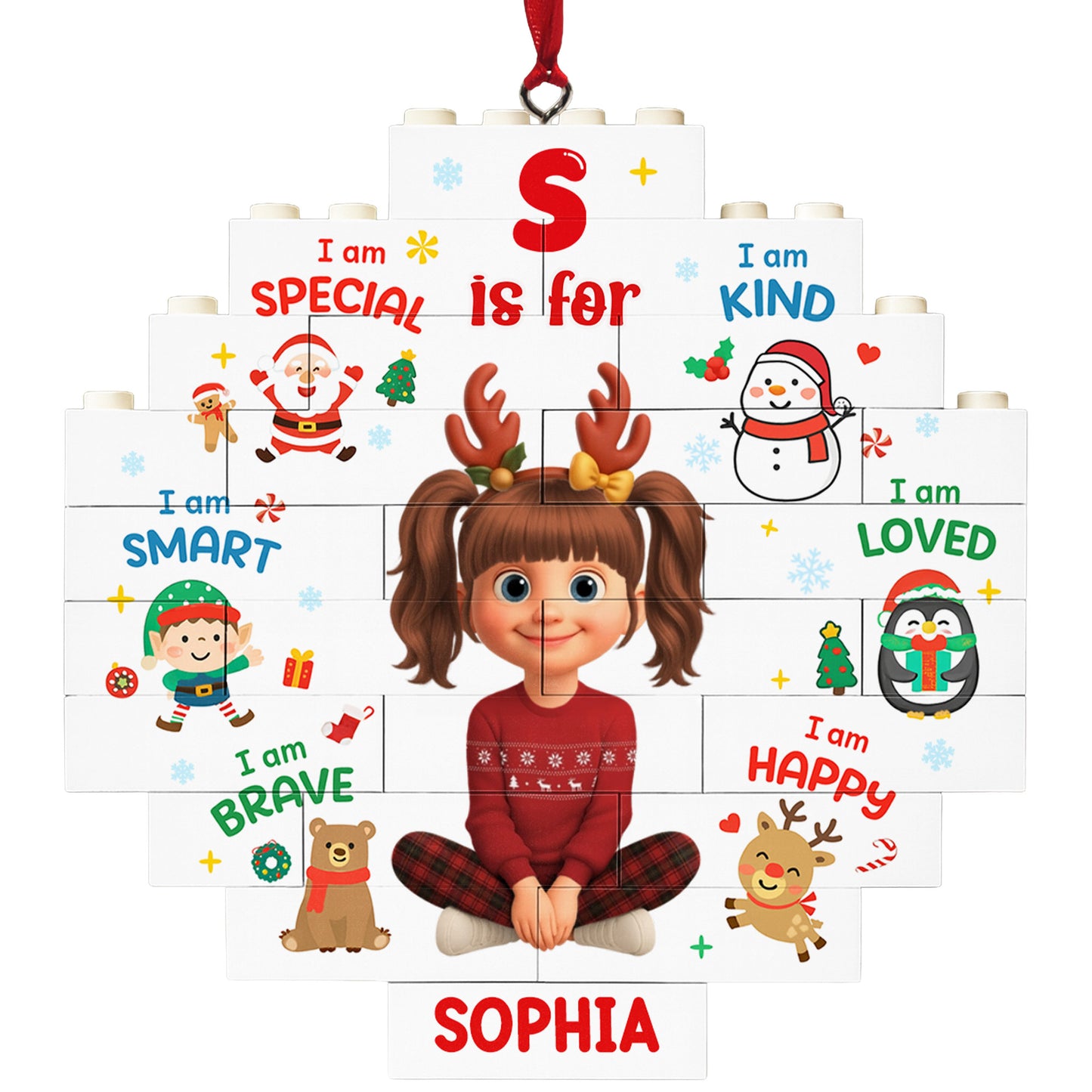 S Is For Special, Kind, Loved, Happy, Smart, Brave With Cute Characters