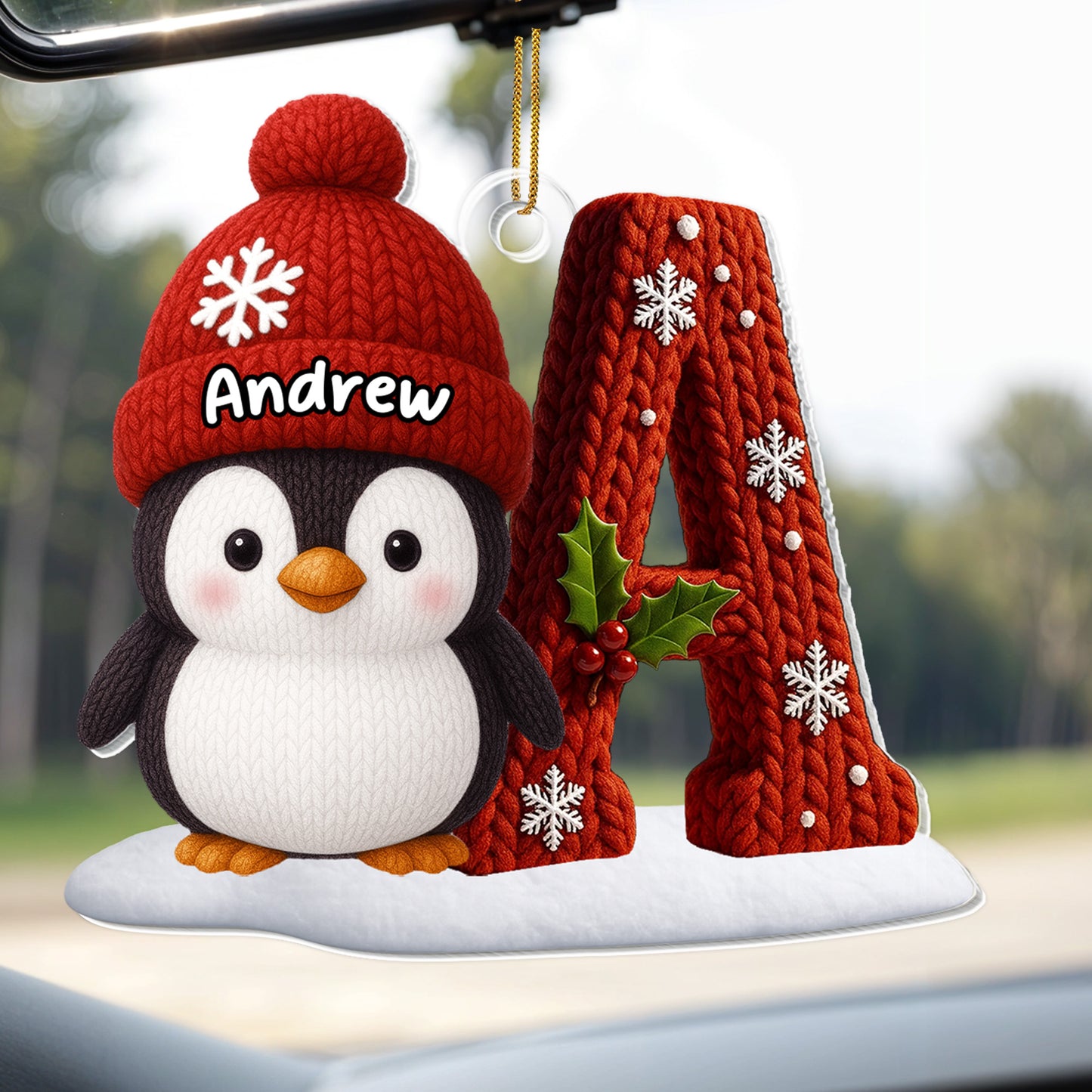 Charming Penguin With Knitted Winter Design