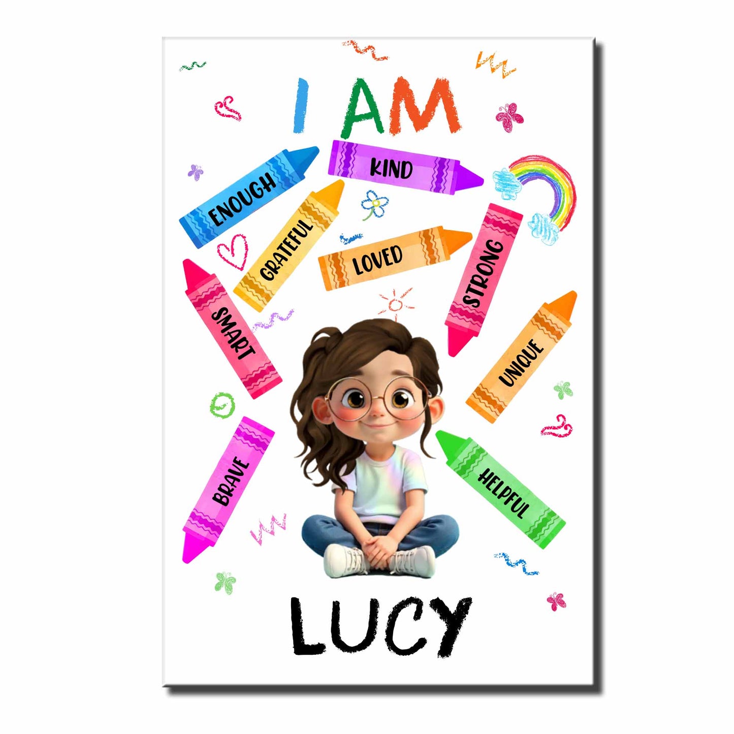 I Am Enough Kind Grateful Loved Strong Unique Smart Helpful
