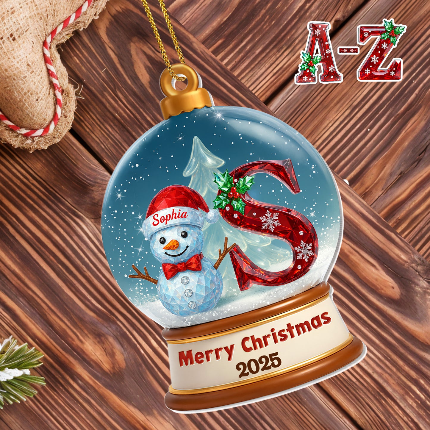 Merry Christmas Snowman and Christmas Tree