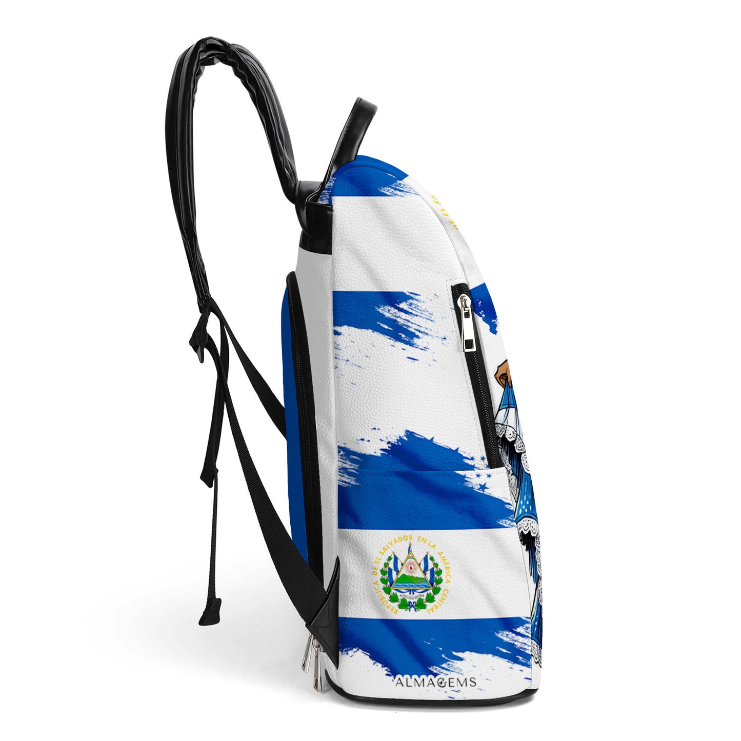 Salvadoreña - Mochila de Cuero Personalizada - LA001_BP
