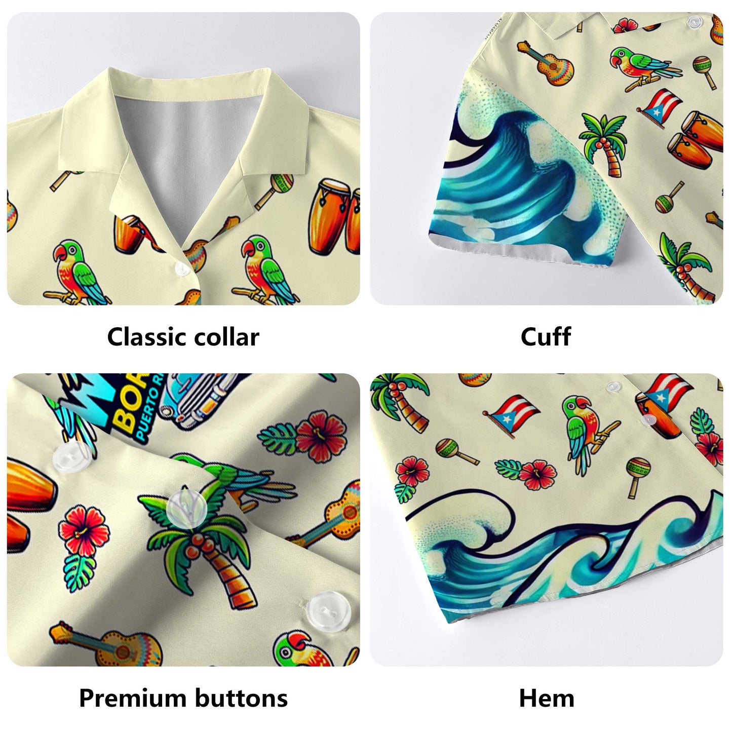 Wepa, Boricua - Personalized Custom Unisex Hawaiian Shirt - LA001_HW