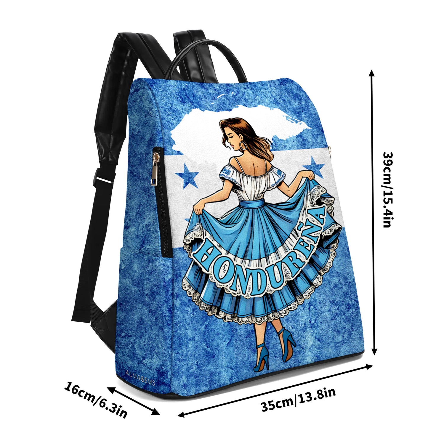 Hondureña - Mochila de Cuero Personalizada - LA004_BP