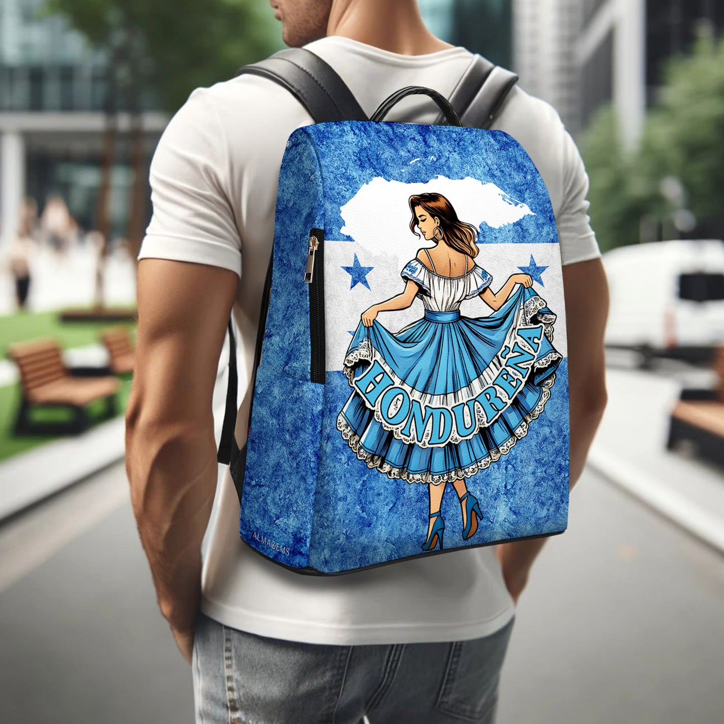 Hondureña - Mochila de Cuero Personalizada - LA004_BP
