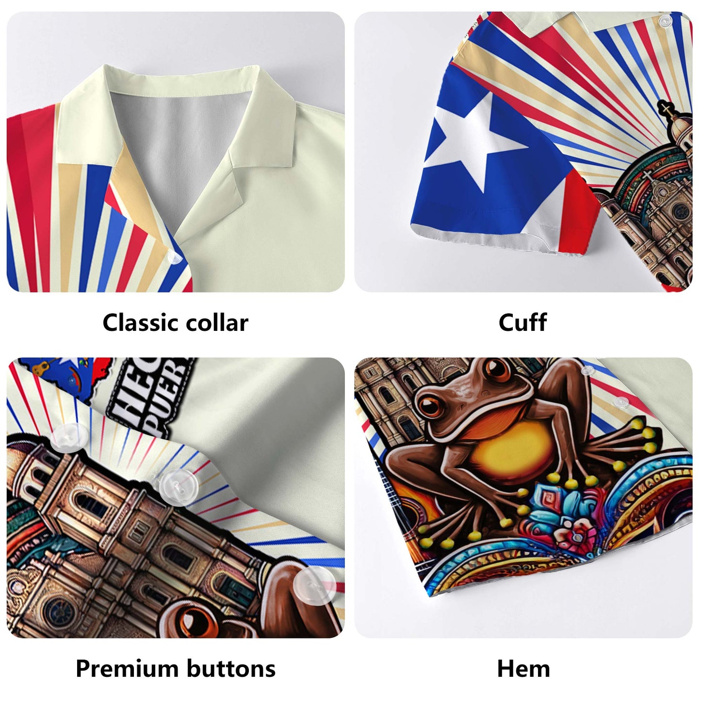 Fabriqué à Porto Rico - Chemise hawaïenne unisexe personnalisée - LA004_HW