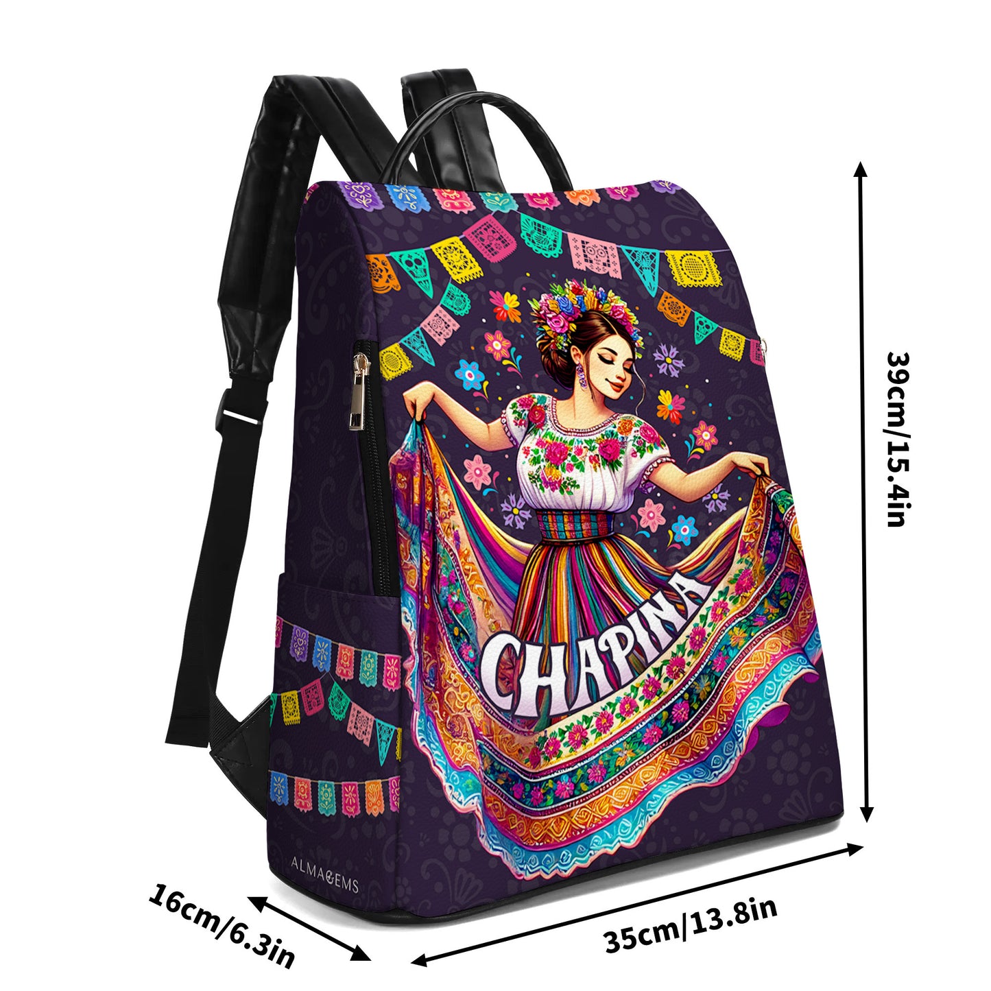 Chapina - Mochila de cuero personalizada - LA005_BP
