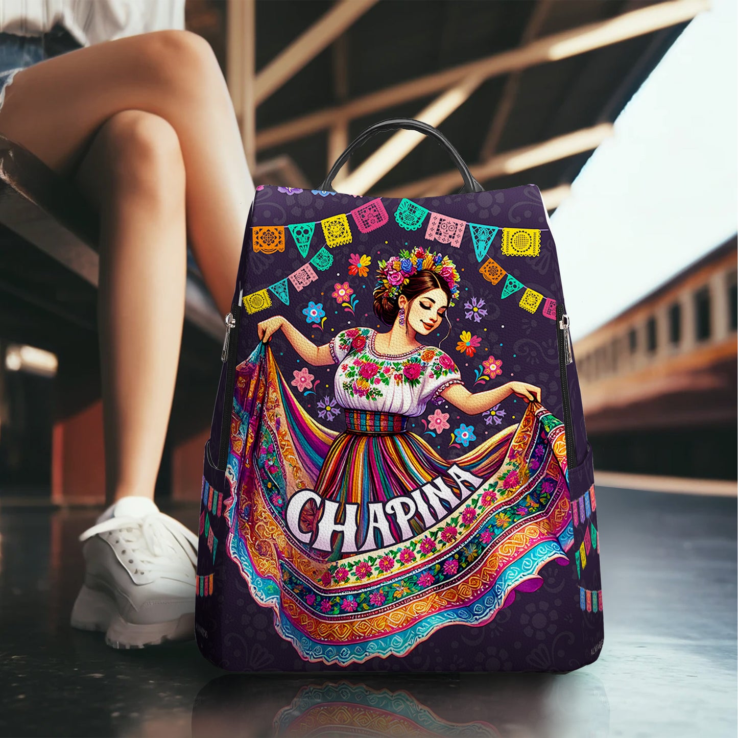 Chapina - Mochila de cuero personalizada - LA005_BP