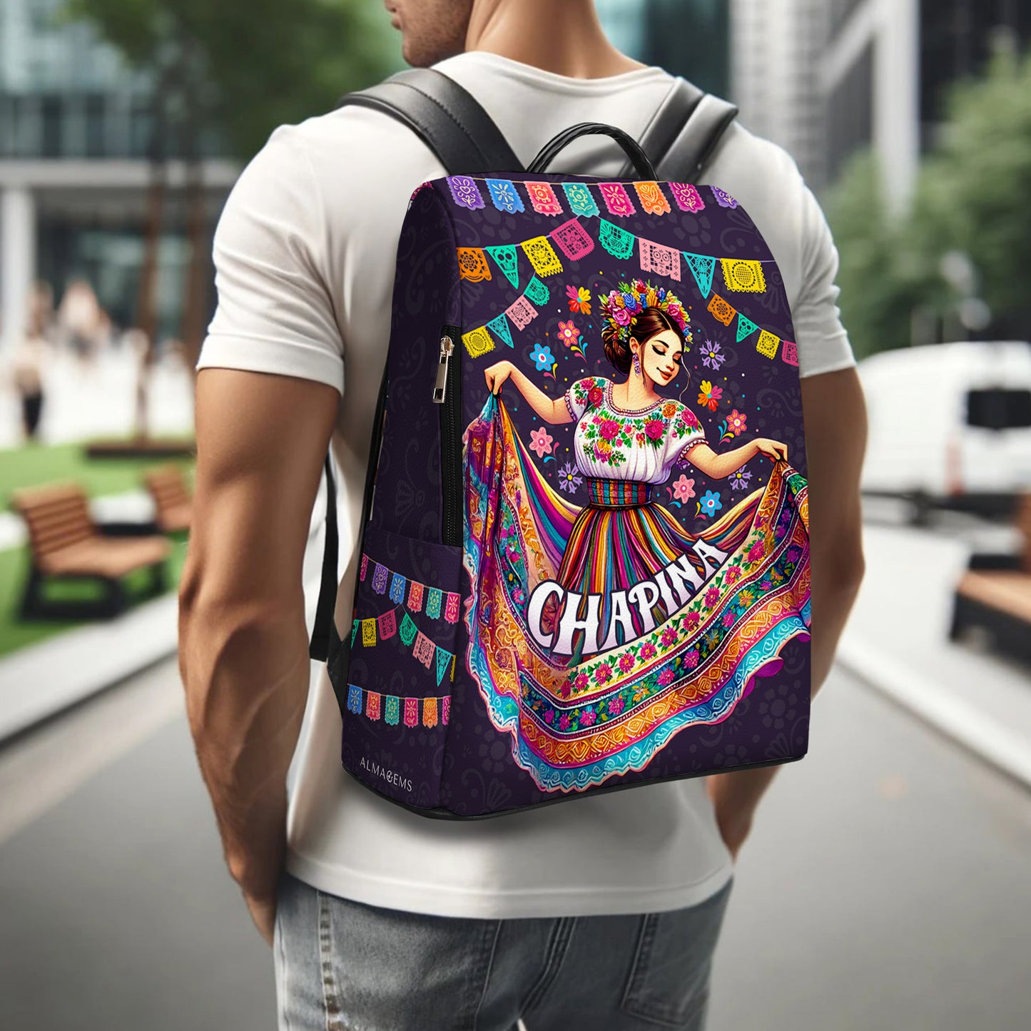 Chapina - Mochila de cuero personalizada - LA005_BP