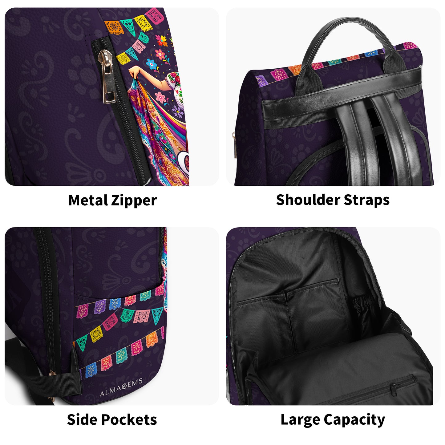 Chapina - Mochila de cuero personalizada - LA005_BP