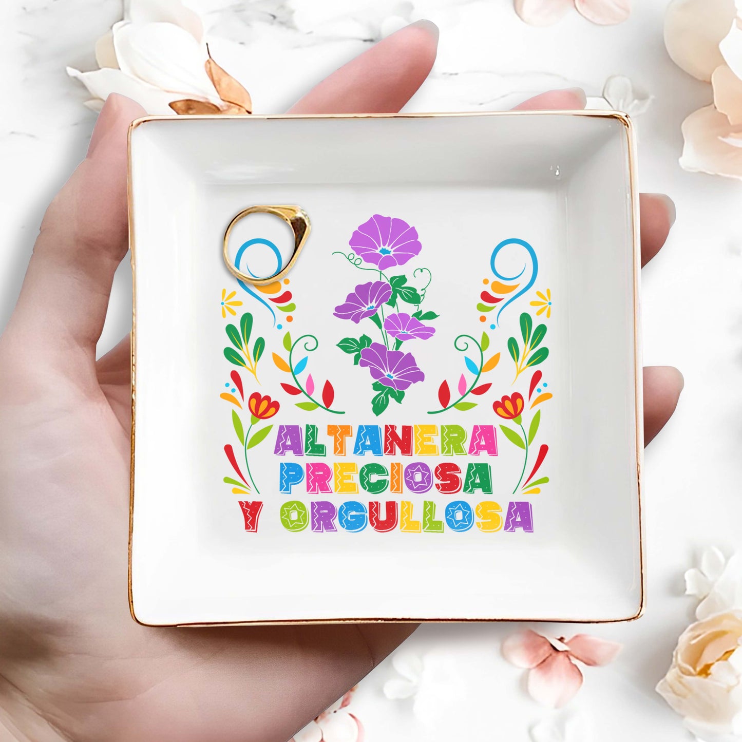 Altanera, Preciosa Y Orgullosa - Plat à bijoux personnalisé - LA005_SCRD