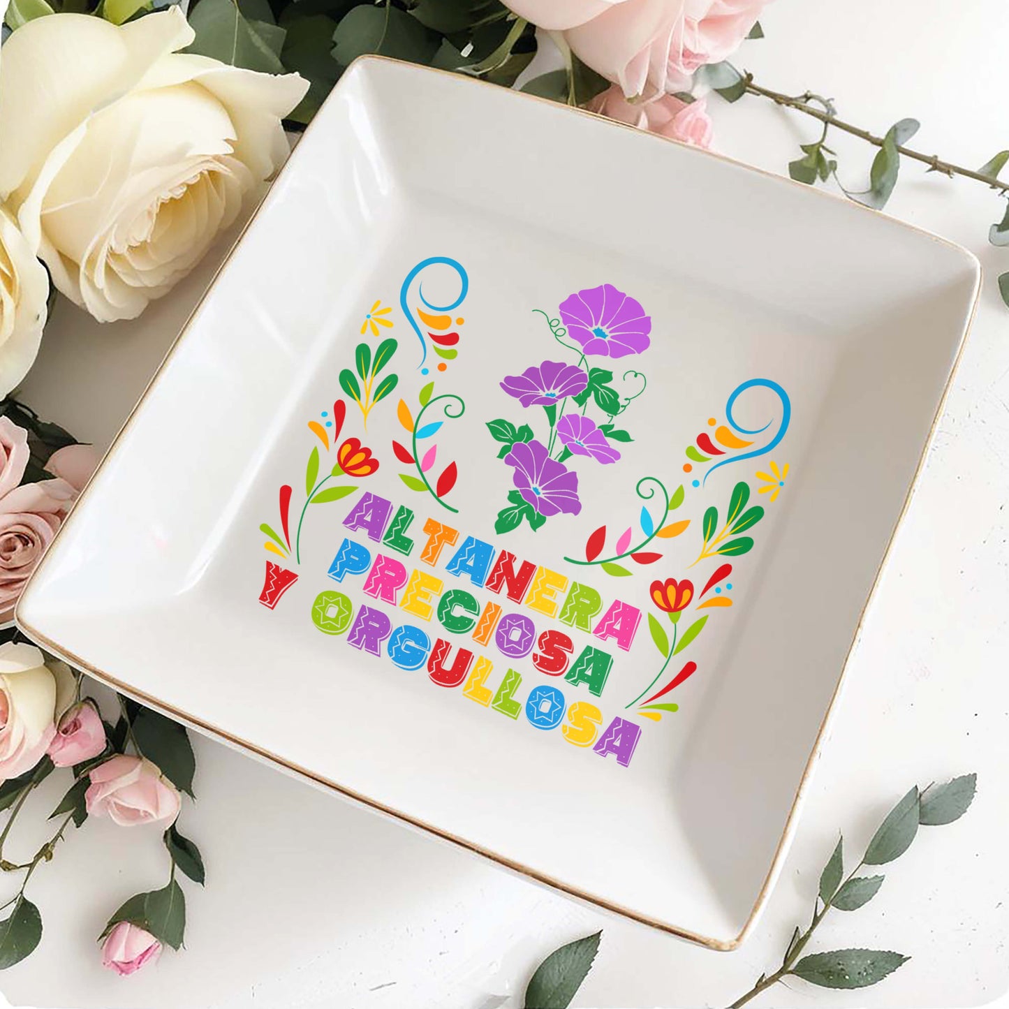 Altanera, Preciosa Y Orgullosa - Plat à bijoux personnalisé - LA005_SCRD