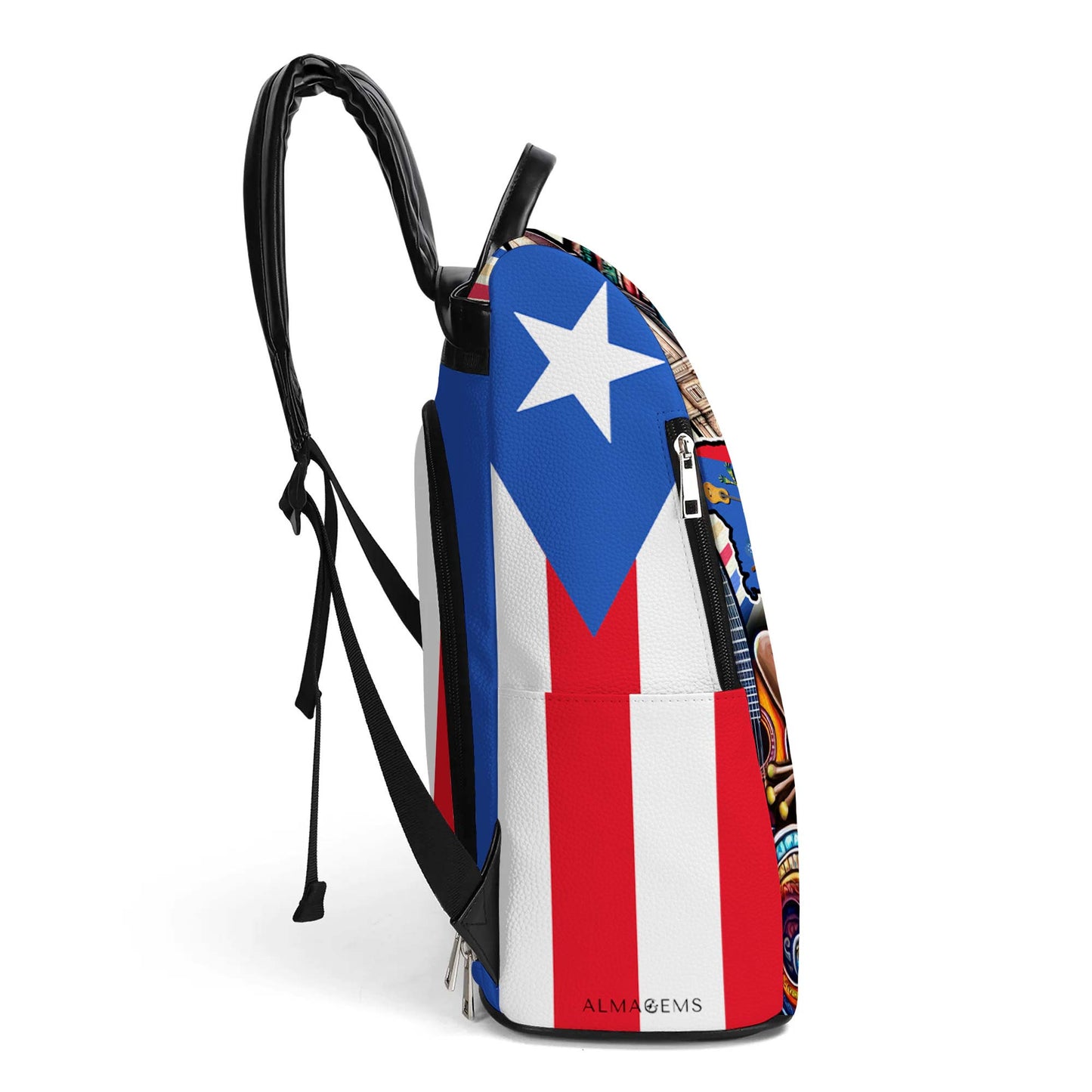 Hecho En Puerto Rico - Mochila De Cuero Personalizada - LA006_BP