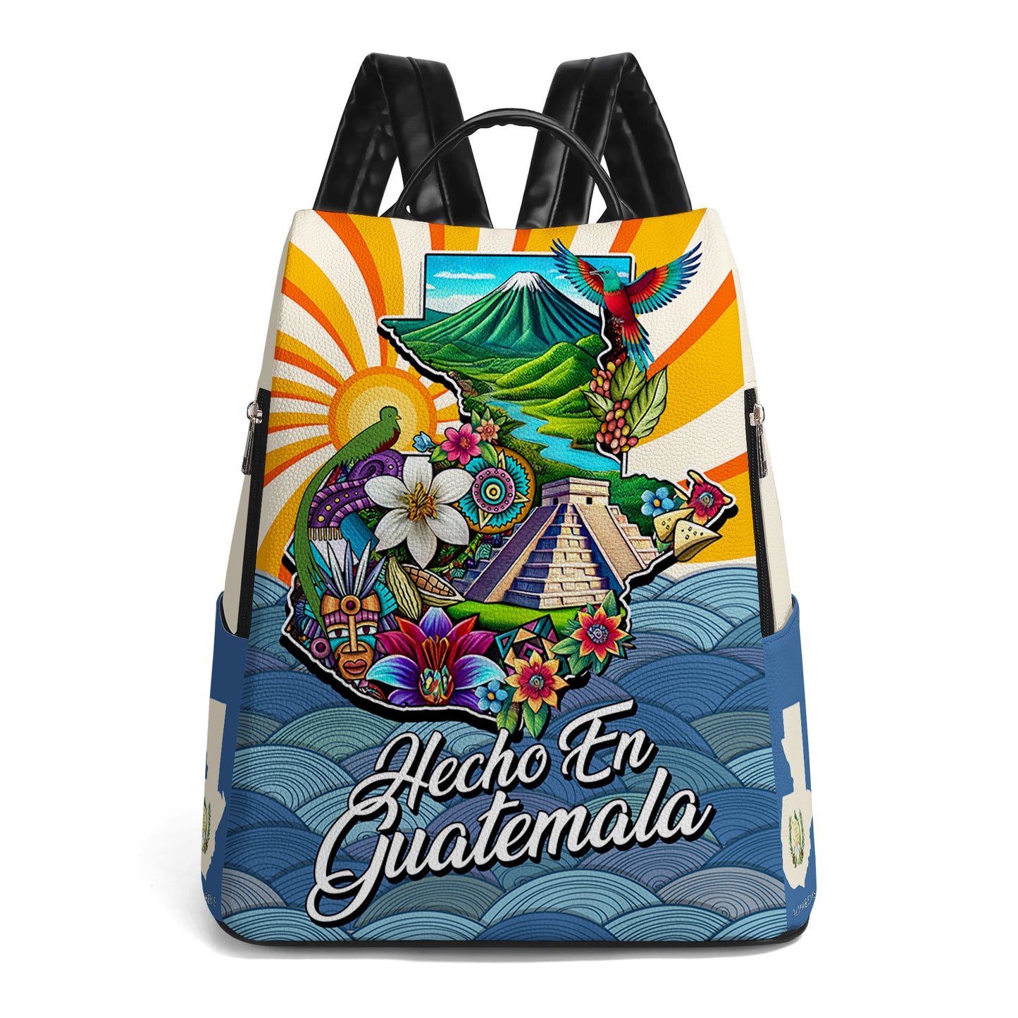 Hecho en Guatemala - Mochila de cuero personalizada - LA007_BP