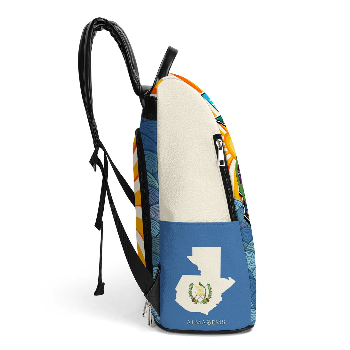 Hecho en Guatemala - Mochila de cuero personalizada - LA007_BP