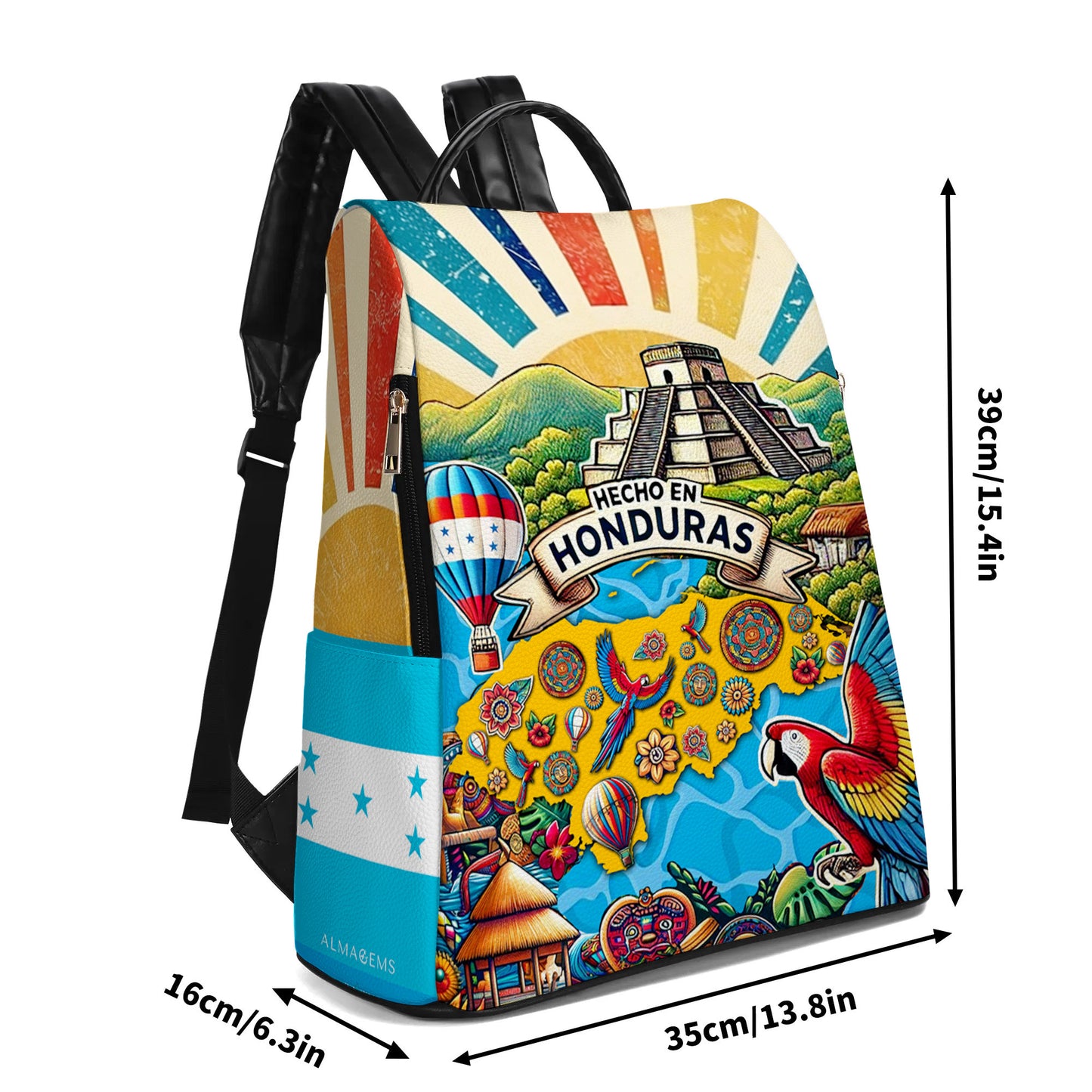 Fabriqué au Honduras - Sac à dos en cuir personnalisé - LA010_BP