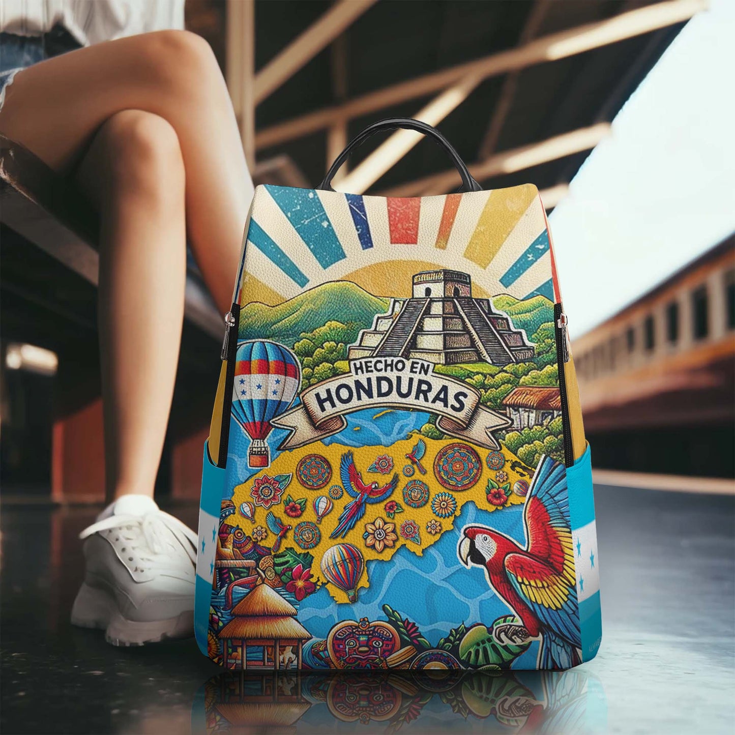 Fabriqué au Honduras - Sac à dos en cuir personnalisé - LA010_BP
