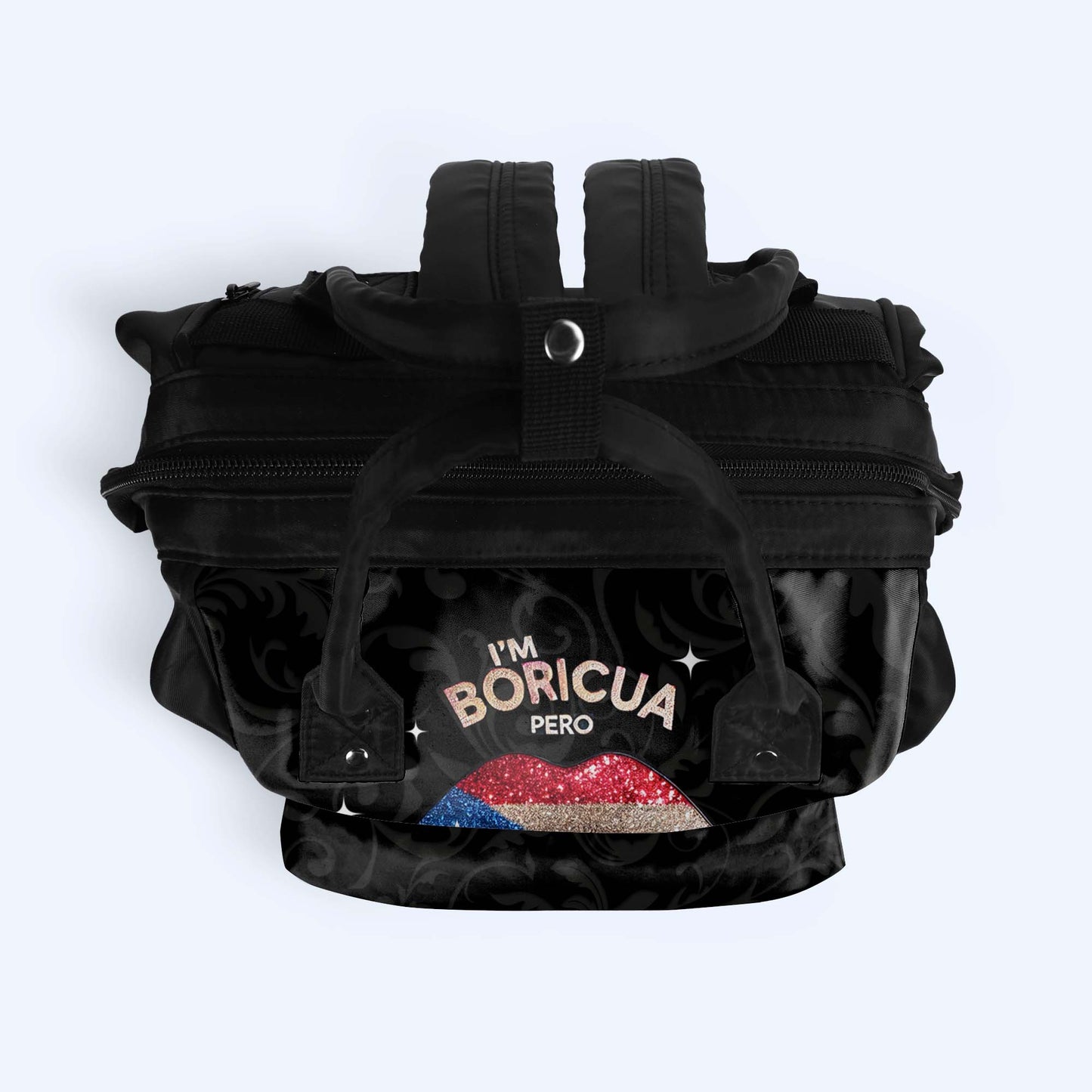 I'm Boricua. Pero No Te Pases - Personalized Custom Duckbilled Travel Backpack - LA011_DKB