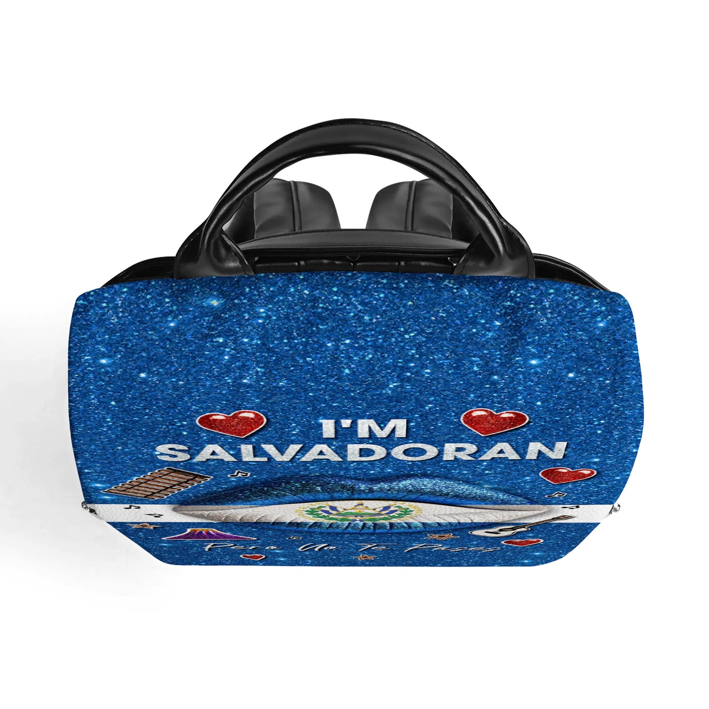 Je suis Salvadorien, mais je ne te laisse pas tranquille ! Sac à dos en cuir personnalisé - LA014_BP