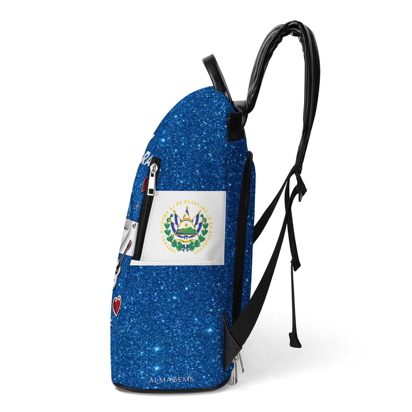 Je suis Salvadorien, mais je ne te laisse pas tranquille ! Sac à dos en cuir personnalisé - LA014_BP