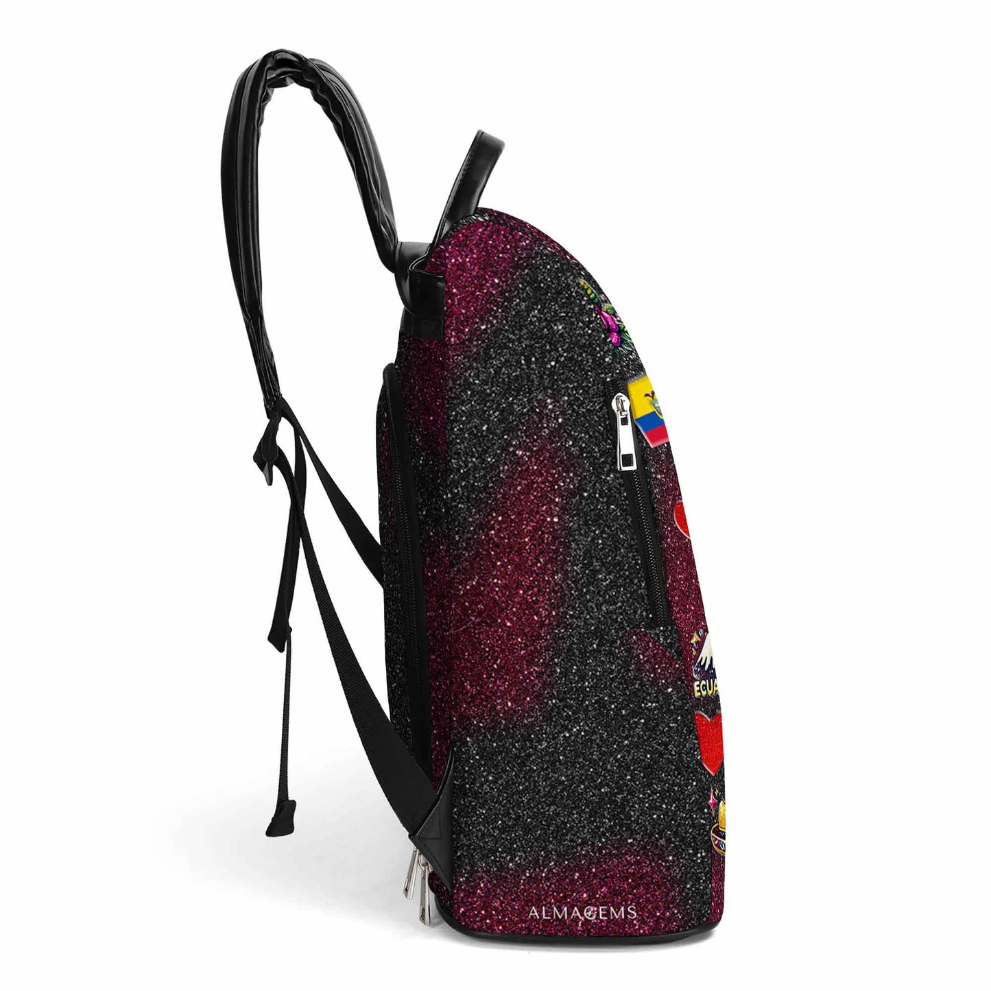 Soy Ecuatoriana Pero No Te Pases - Mochila de Cuero Personalizada - LA017_BP