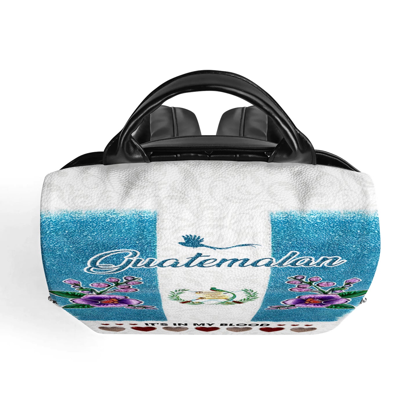 Guatémaltèque. J'ai ça dans le sang - Sac à dos en cuir personnalisé - LA019_BP
