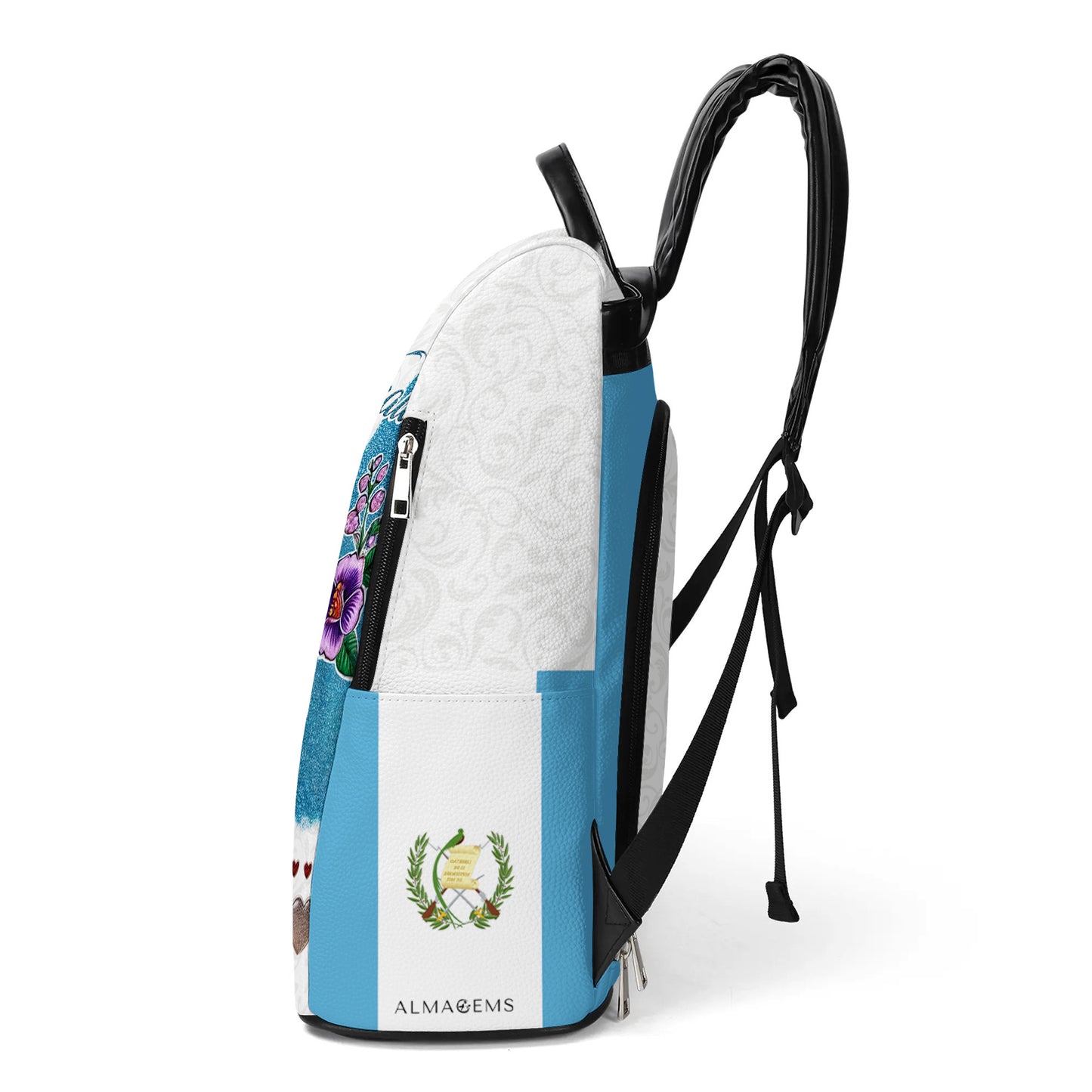 Guatémaltèque. J'ai ça dans le sang - Sac à dos en cuir personnalisé - LA019_BP