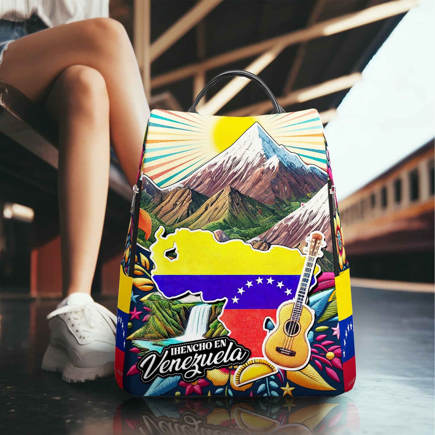 Fabriqué au Venezuela - Sac à dos en cuir personnalisé - LA046_BP