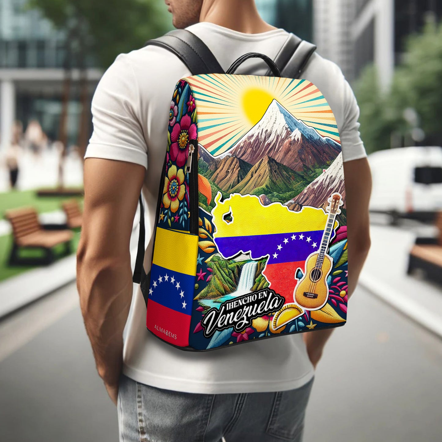 Fabriqué au Venezuela - Sac à dos en cuir personnalisé - LA046_BP
