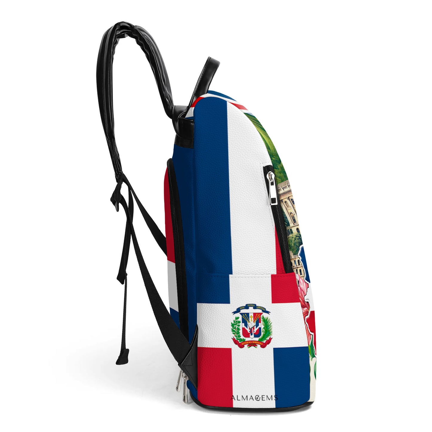 Hecho en República Dominicana - Mochila De Cuero Personalizada - LA051_BP