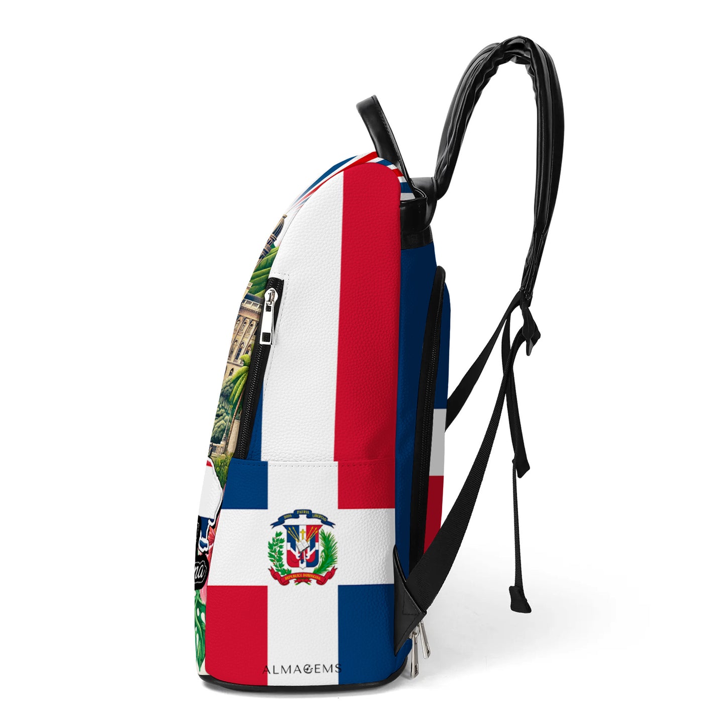 Hecho en República Dominicana - Mochila De Cuero Personalizada - LA051_BP