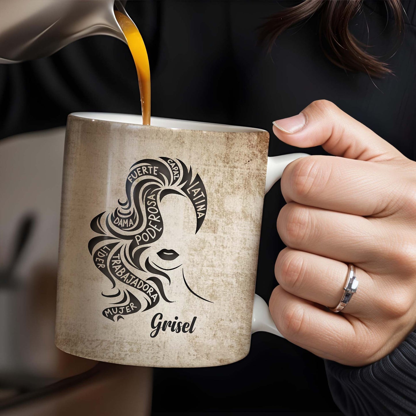 Strong Brave True Woman Silhouette Mug