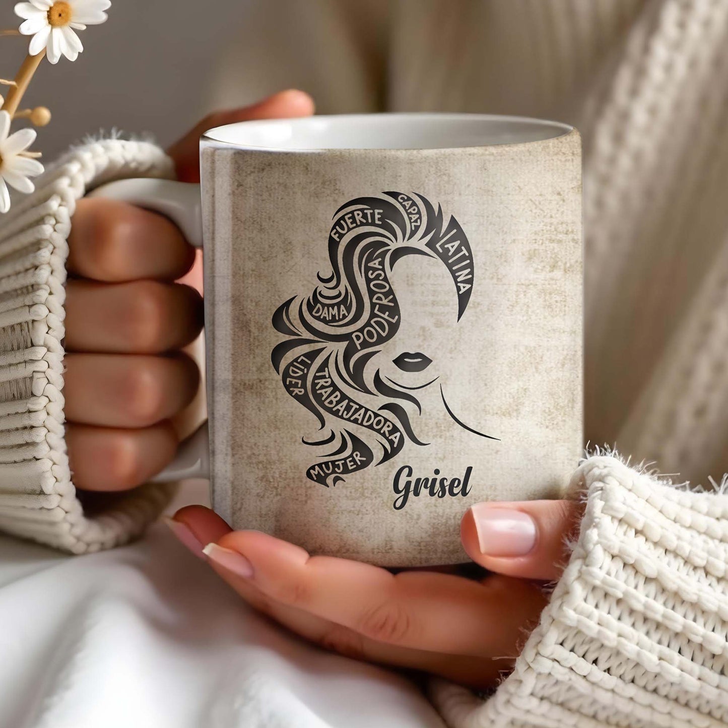 Strong Brave True Woman Silhouette Mug