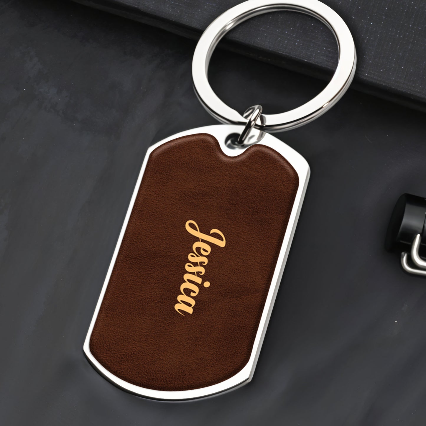 Strong and Brave Woman Love and Peace Portrait Keychain