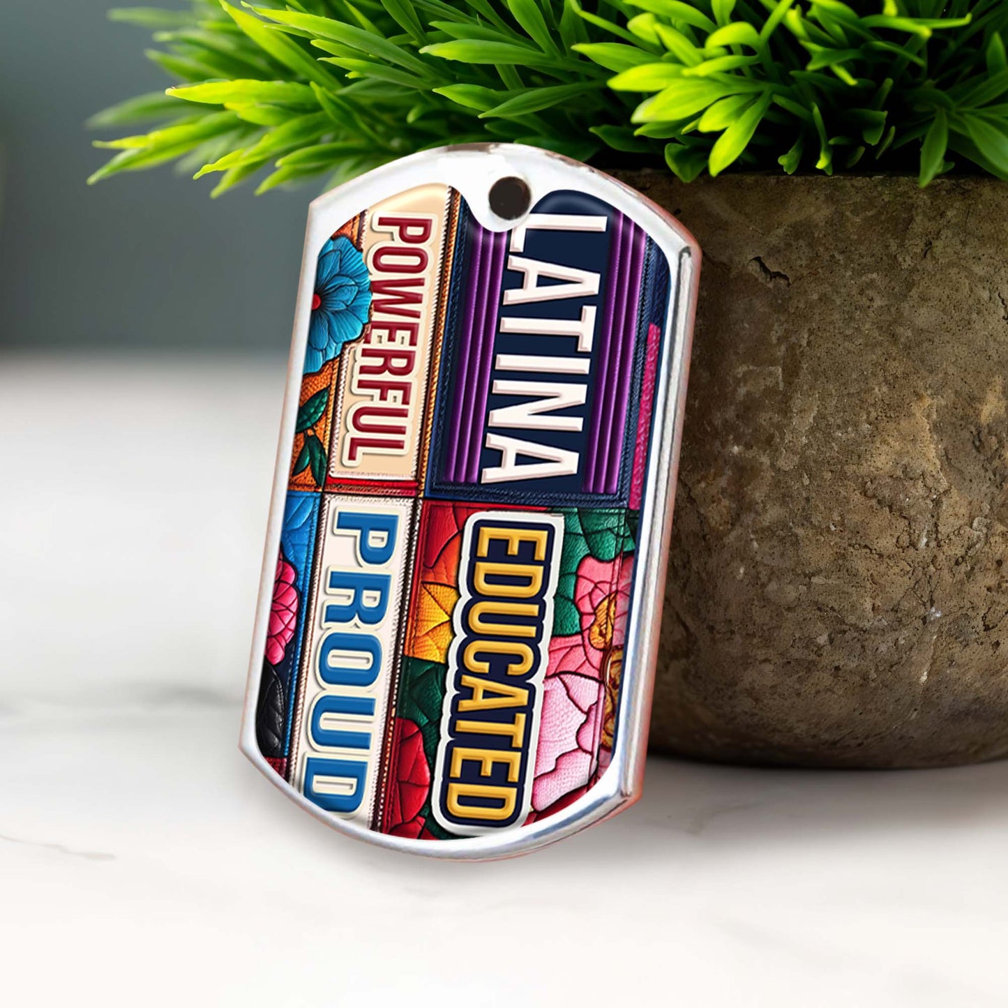 Latina Powerful Educated Proud With Floral Patterns