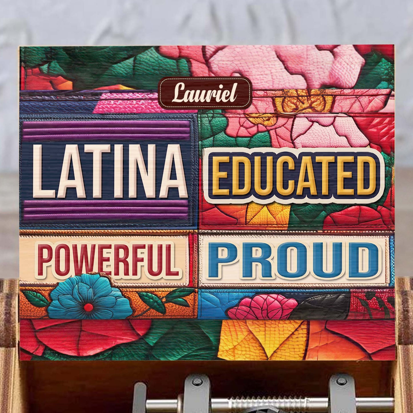 Latina Educated Powerful Proud Bright Textured Design