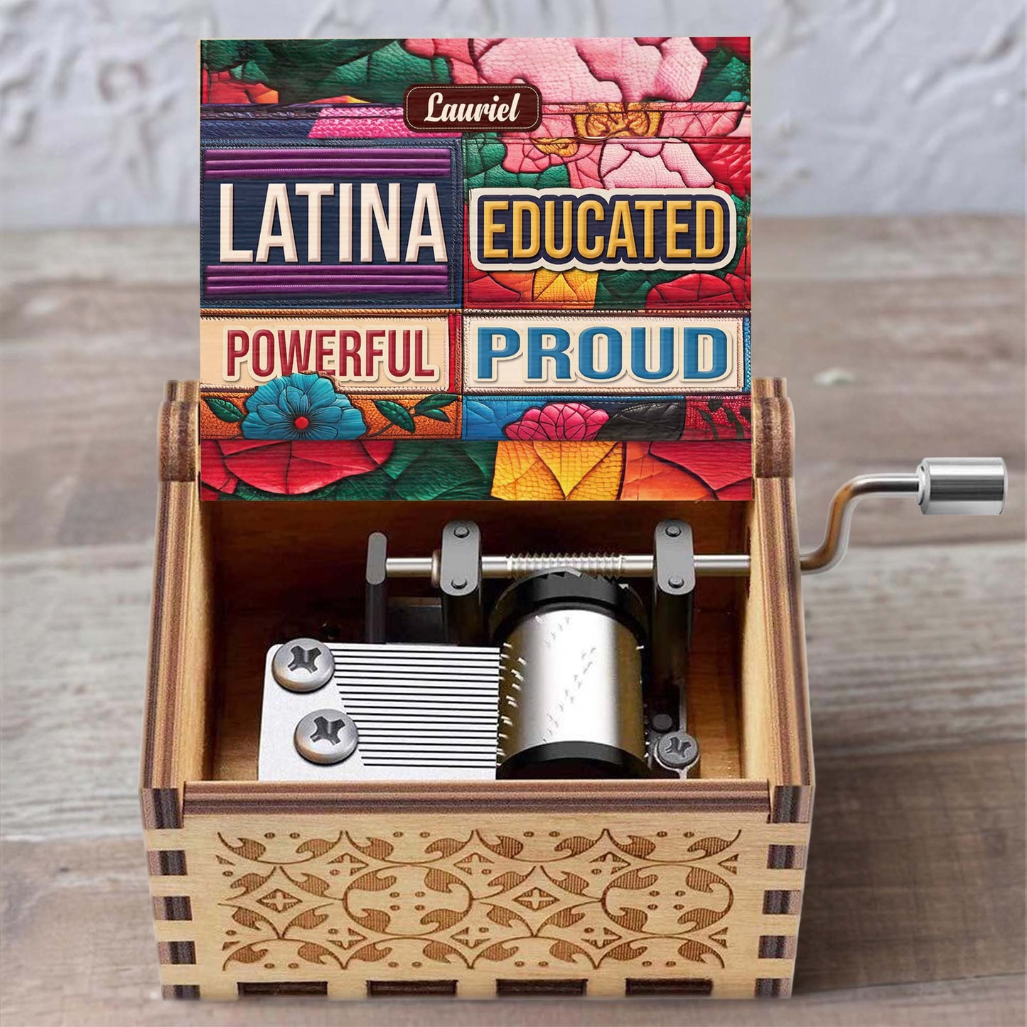 Latina Educated Powerful Proud Bright Textured Design