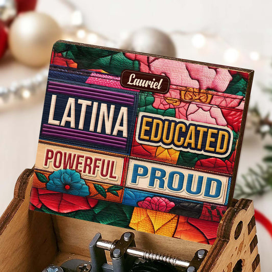 Latina Educated Powerful Proud Bright Textured Design