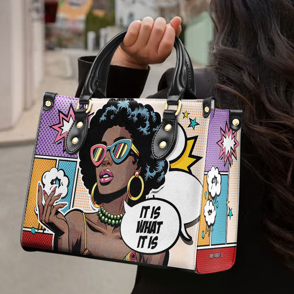 Es lo que es - Bolso de mano de piel personalizado - ITIS02