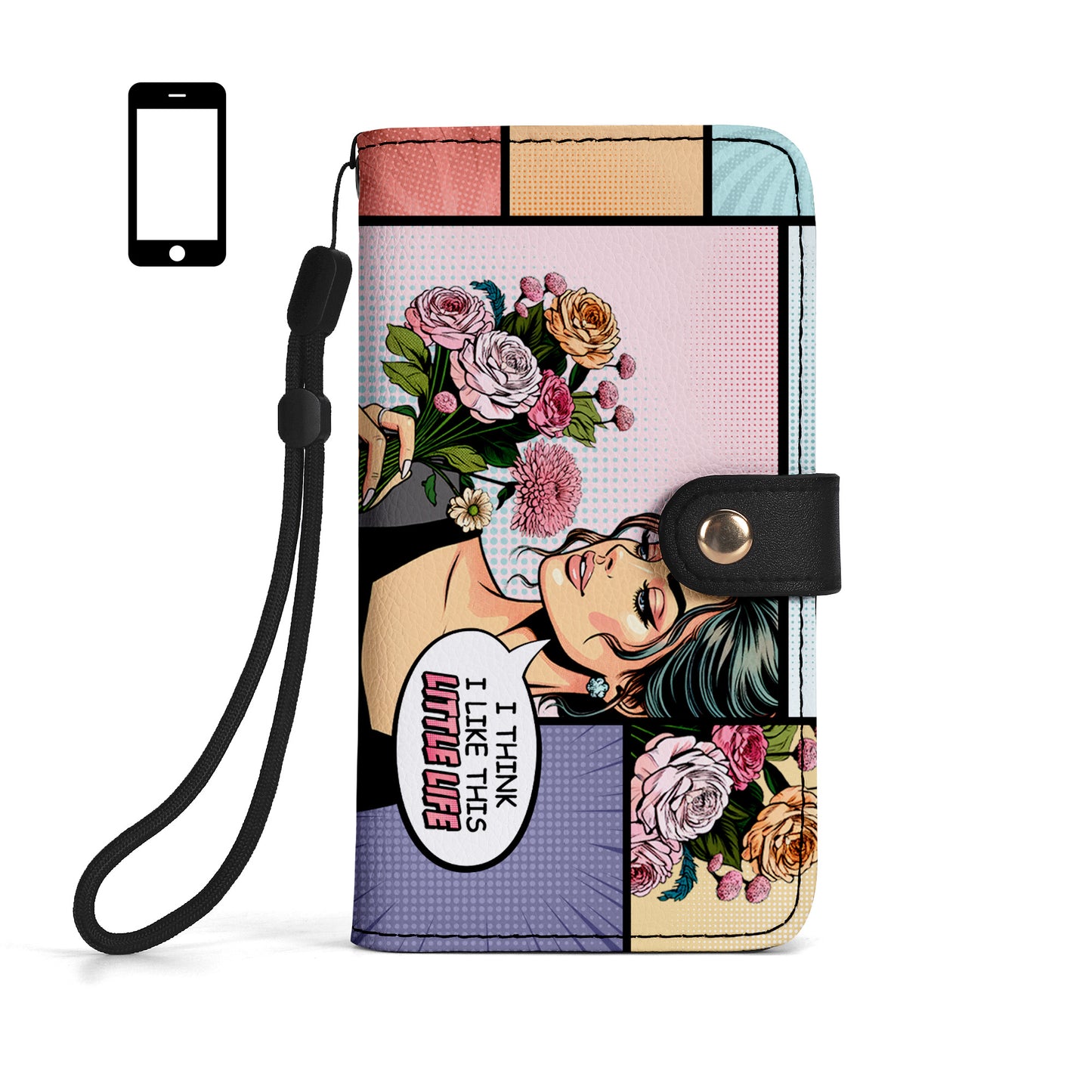 I Think I Like This Little Life - Personalized Custom Phone Leather Wallet - LL01PW