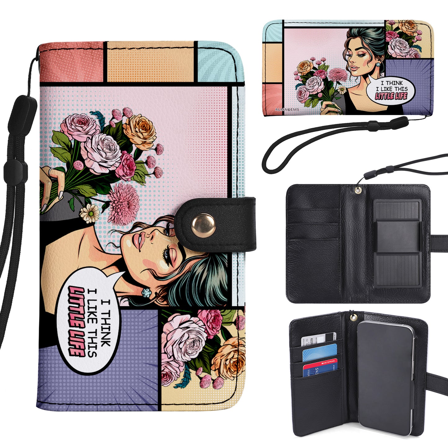 I Think I Like This Little Life - Personalized Custom Phone Leather Wallet - LL01PW