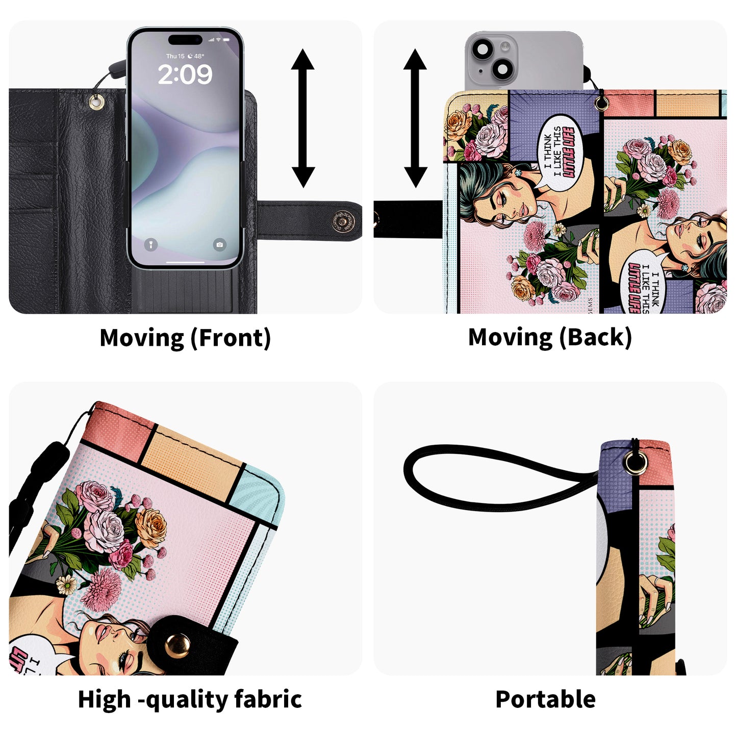 I Think I Like This Little Life - Personalized Custom Phone Leather Wallet - LL01PW