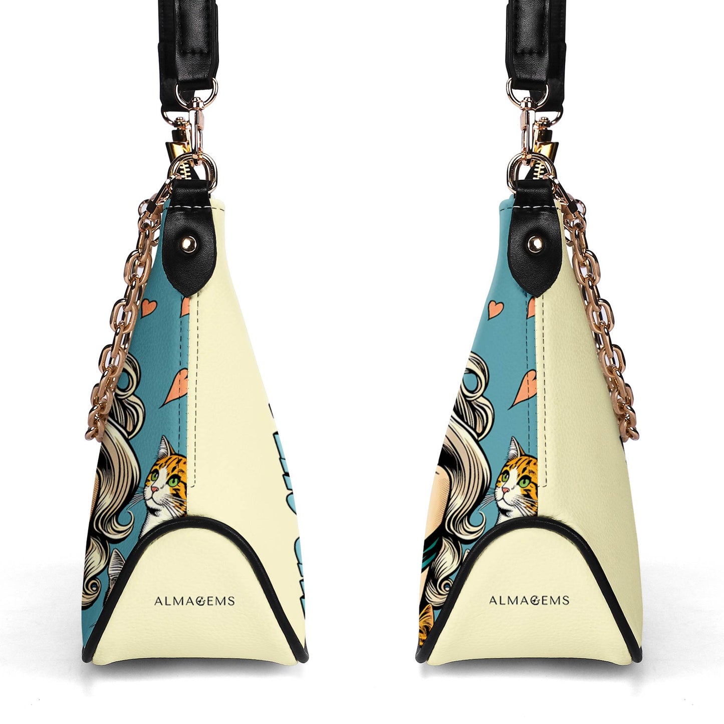 And She Lived Happily Ever After - Personalized Custom Chain Crossbody Handbag - LL04CH
