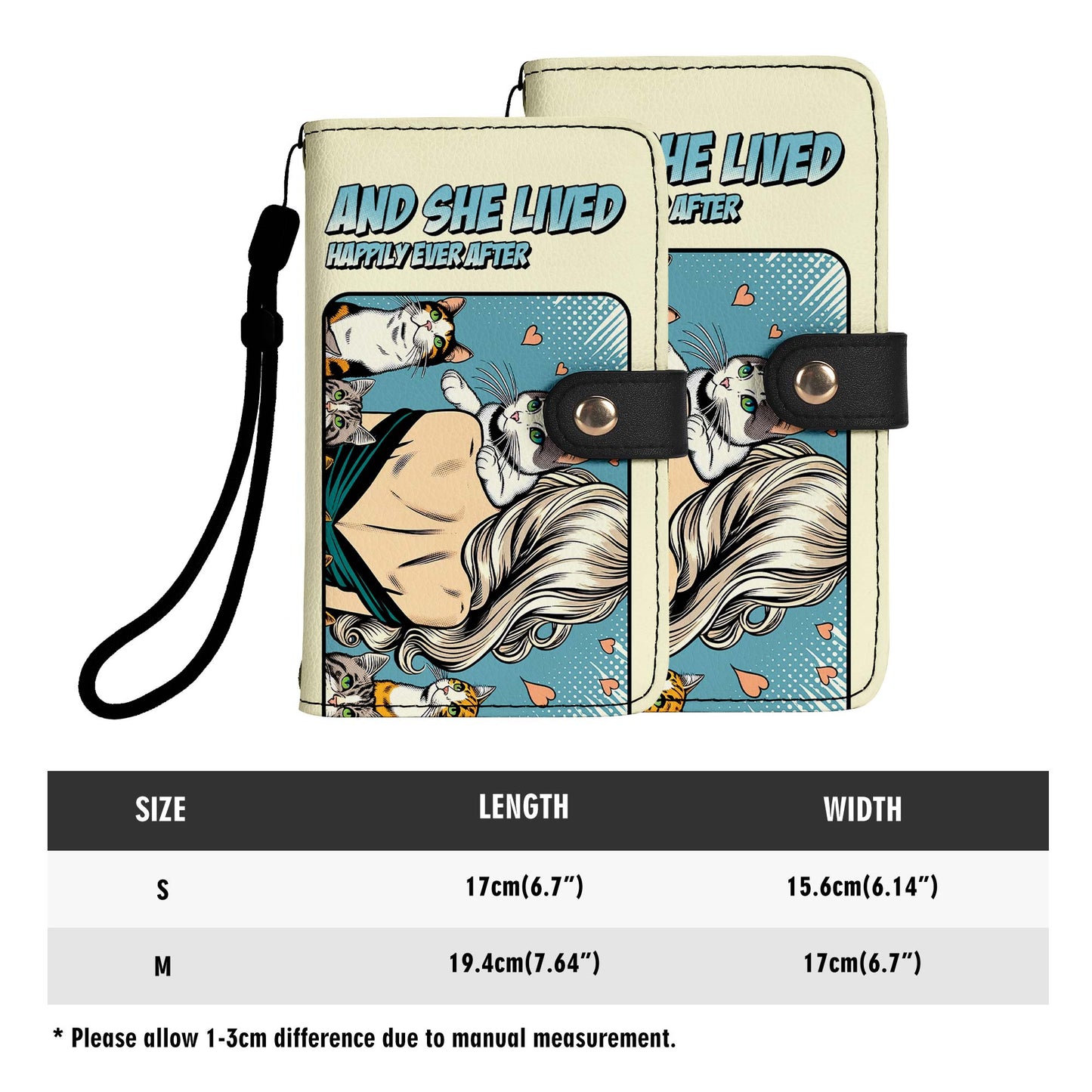 Y vivió feliz para siempre - Cartera de cuero personalizada para teléfono - LL04PW