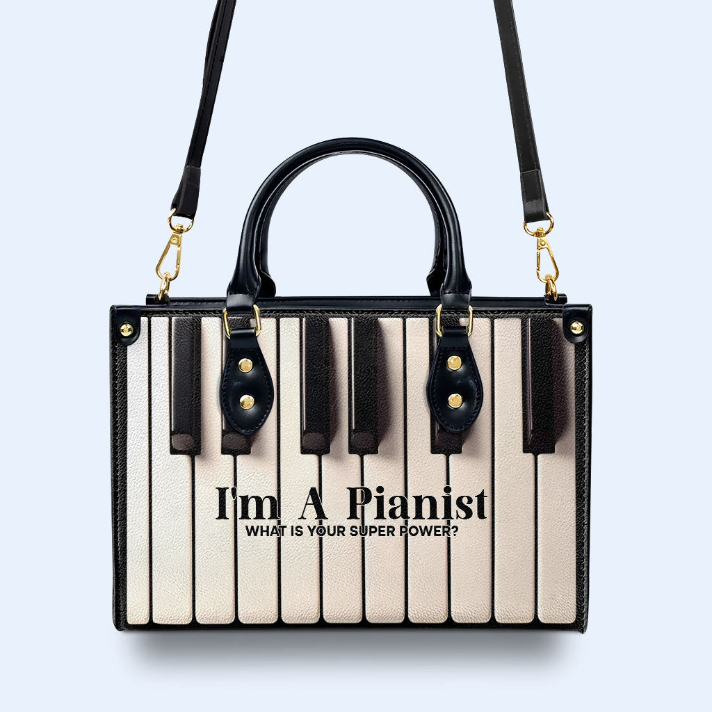 Je suis pianiste - Sac à main en cuir personnalisé - LL11