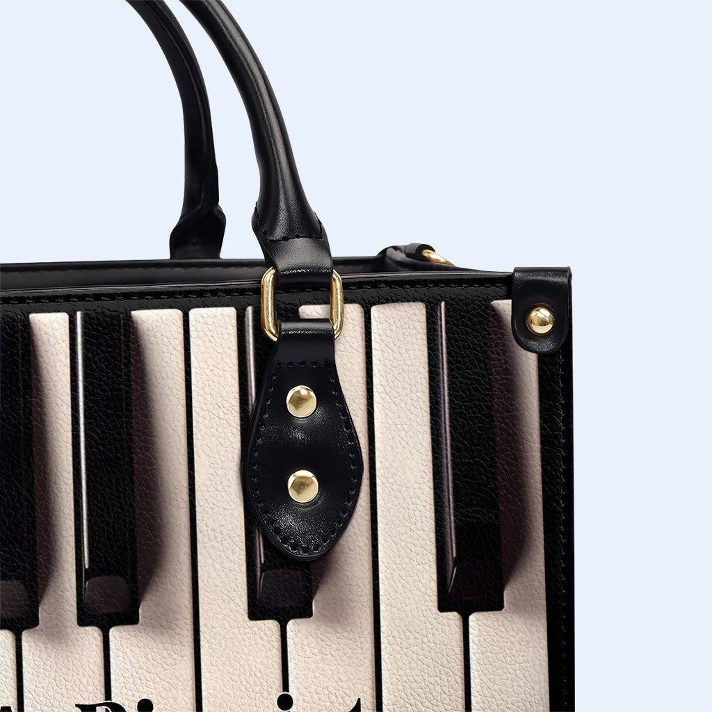 Je suis pianiste - Sac à main en cuir personnalisé - LL11