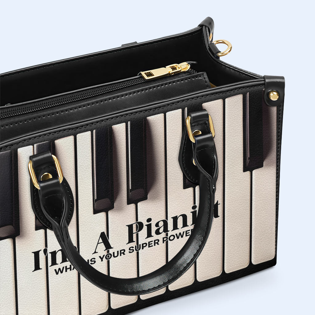 Je suis pianiste - Sac à main en cuir personnalisé - LL11