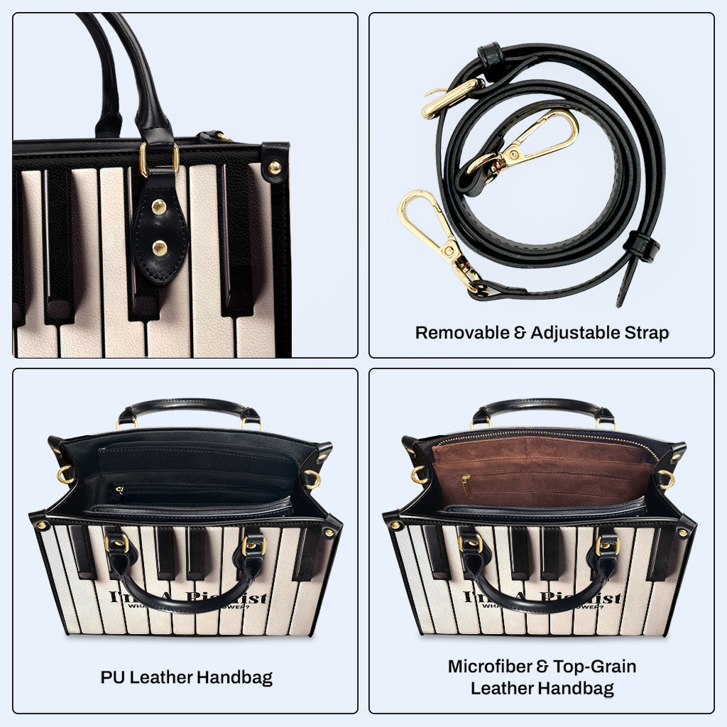 Je suis pianiste - Sac à main en cuir personnalisé - LL11
