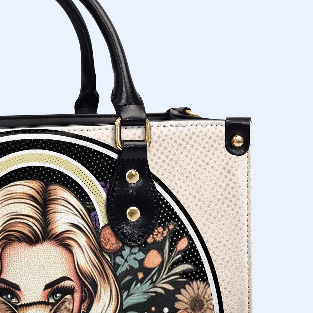 Karma Is A Cat - Sac à main en cuir personnalisé pour les amoureux des chats - LL16