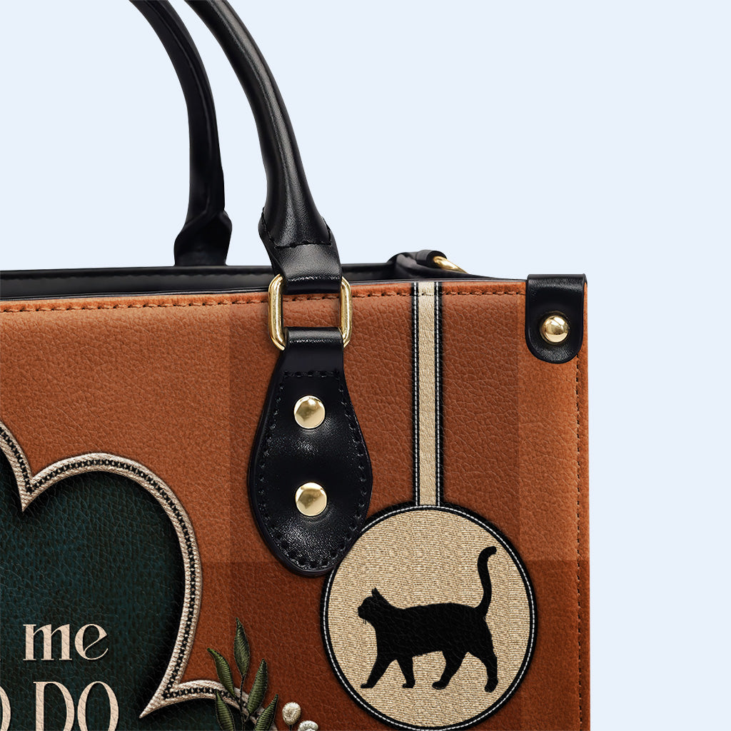 Ne me dis pas quoi faire. Tu n'es pas mon chat ! Sac à main en cuir personnalisé pour les amoureux des chats - LL19